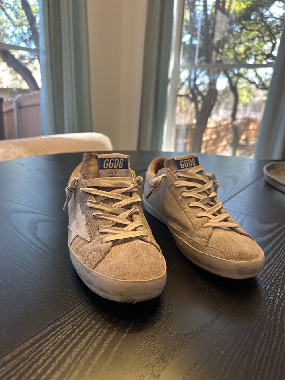 Golden Goose Grey Suede Super Star Low Top Sneakers - Picture 2 of 5